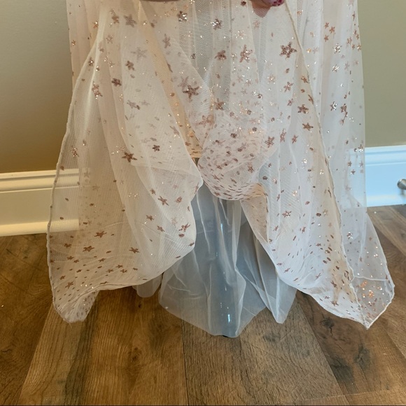 VS Sheer Mesh Sequin Star Maxi Skirt - Picture 6 of 15